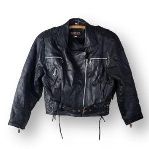 Vintage Miropa Leather Biker Jacket Size Small